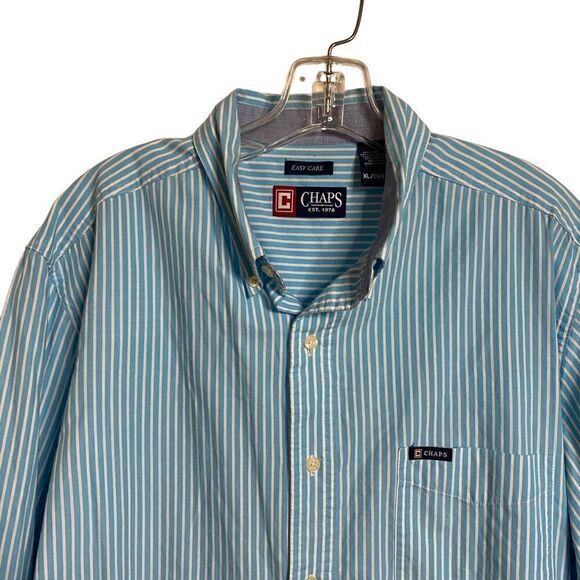 CHAPS Striped Preppy Button Down Shirt - Picture 2 of 7